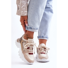 Sapatos esportivos em sola maciça bege Corena 1 Sapatos esportivos em sola maciça bege Corena 1