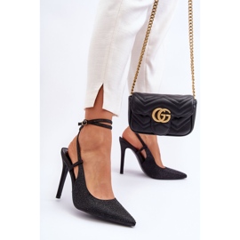 Alfinetes Clássicos Decorados Com Zircões Guda Preta preto 1 Alfinetes Clássicos Decorados Com Zircões Guda Preta preto 1