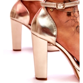 Sandálias douradas de salto alto Mandy dourado 4