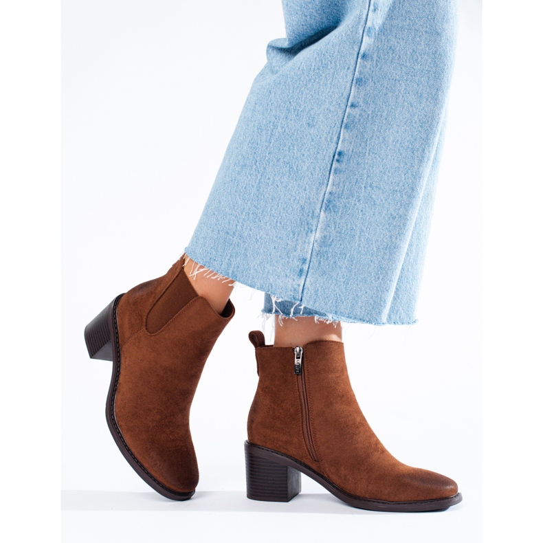 Botins femininos castanhos marrom 1