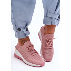 PG1 Sapatos esportivos de tecido sem cadarço Rosa Visconti Wedge 1