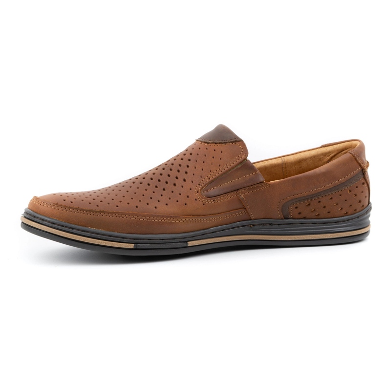 Polbut Sapatos de couro masculino 09 para camelo de verão laranja 2