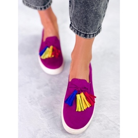 Tênis com franjas Salma Fuchsia rosa 1 Tênis com franjas Salma Fuchsia rosa 1