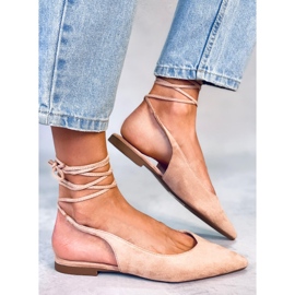 Sapatilhas de balé Dentoni Nude Slingback bege 2