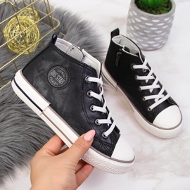 Tênis infantil couro ecológico preto Big Star II374003 1