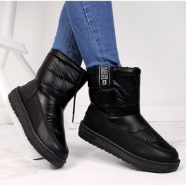 Botas de neve isoladas para mulher Big Star II274120 pretas preto 1