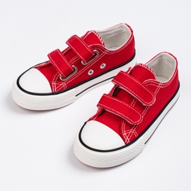 Tênis infantil Shelovet vermelho com velcro 1