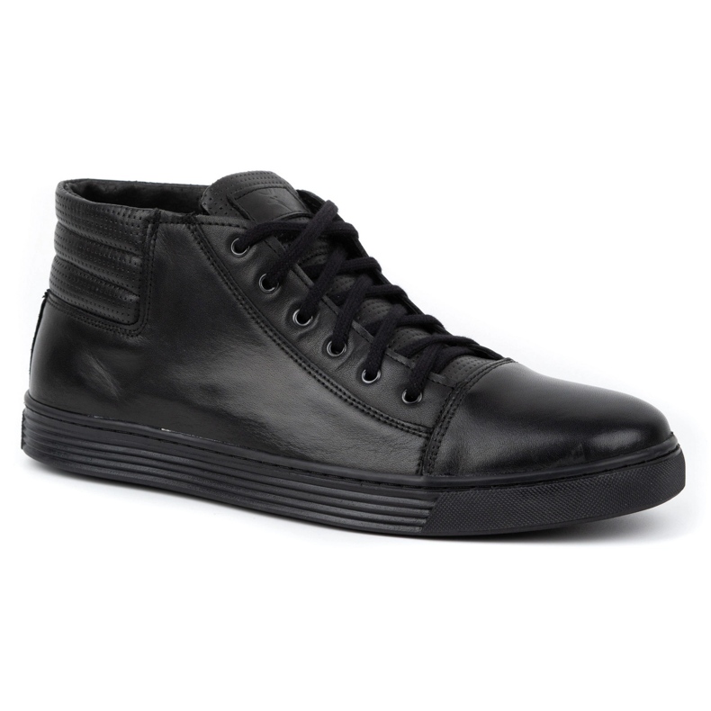 KENT 304 Sapatos Casuais Masculinos Pretos 1