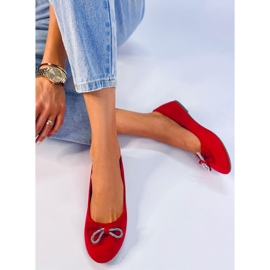 Sabrinas de camurça com laço vermelho Benoit 2