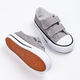 Ténis de criança Shelovet cinzento com velcro cinza 1