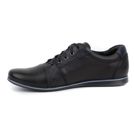 Kampol Sapatos casuais de couro masculino 39 / 5KAM preto 1