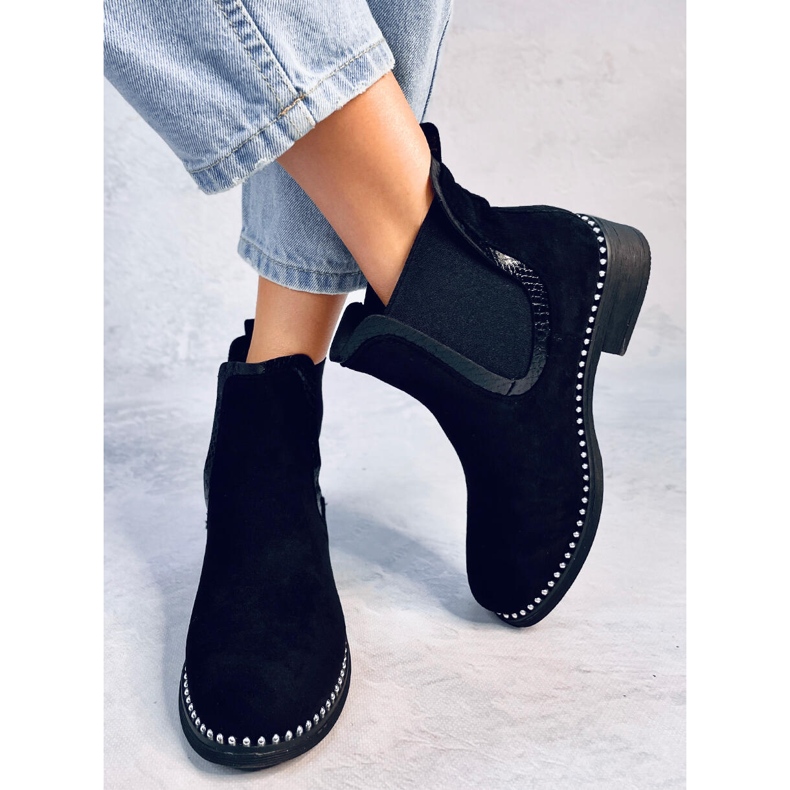 Botas Ines Black femininas do Chelsea preto 1