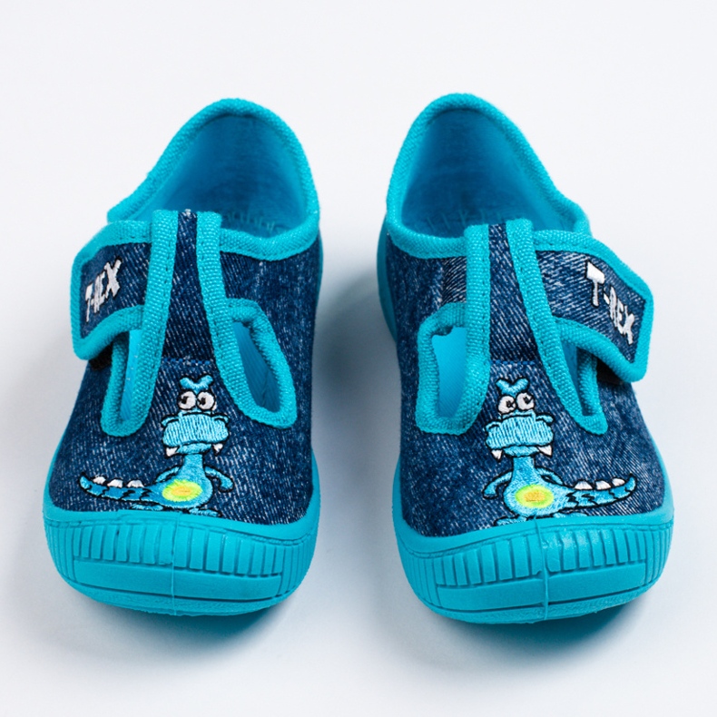 SHELOVET Chinelos azuis para jardim de infância para menino 3F azul 1
