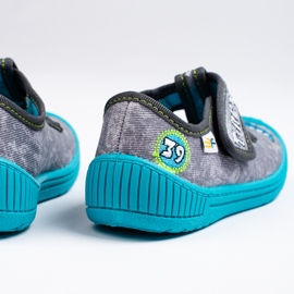 SHELOVET Chinelos cinza para jardim de infância para menino 3F 2