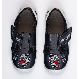 SHELOVET Chinelos de velcro para menino dinossauro 3F preto 1