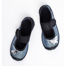 SHELOVET chinelos de borboleta 3F para meninas cinza 1