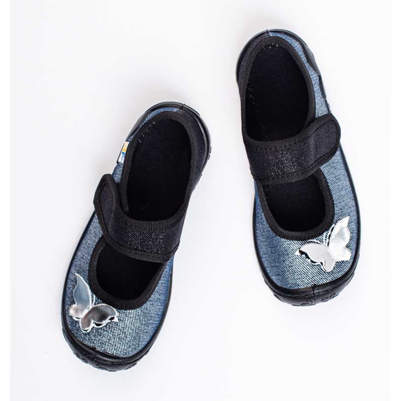 SHELOVET chinelos de borboleta 3F para meninas cinza 1