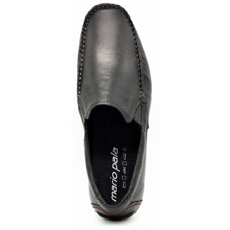 Olivier Mocassins masculinos 763 grão preto 1