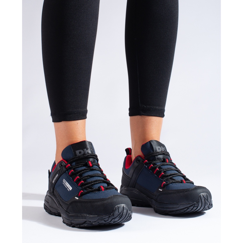 DK Tênis para caminhada ao ar livre preto azul marinho 1