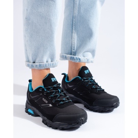 Tênis de trekking esportivo DK preto e azul para mulher 1