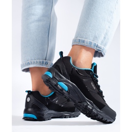 Tênis de trekking esportivo DK preto e azul para mulher 2