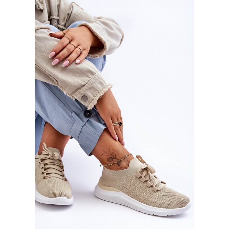 PG1 Tênis esportivo feminino clássico bege Nickilla 1