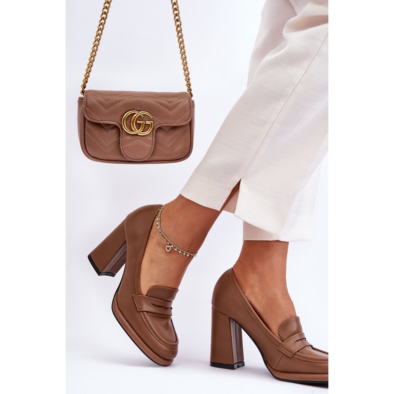 PS1 Sapatos da moda no salto marrom Florence castanho 2 PS1 Sapatos da moda no salto marrom Florence castanho 2