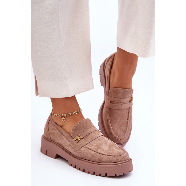 PS1 Mocassins de camurça com enfeite marrom Esperta castanho 1