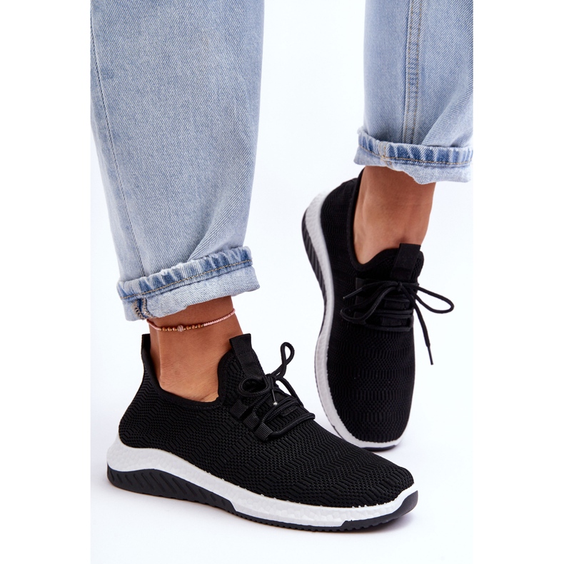 PG1 Tênis sem cadarço de tecido clássico preto Gusto 1