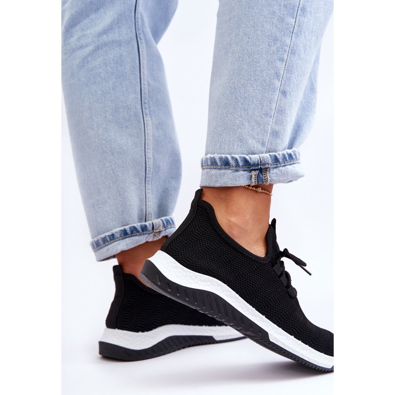 PG1 Tênis sem cadarço de tecido clássico preto Gusto 2