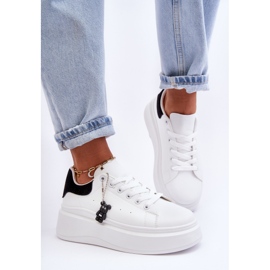 PS1 Sapatos esportivos femininos em plataforma maciça branco e preto Mariell 1