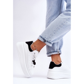 PS1 Sapatos esportivos femininos em plataforma maciça branco e preto Mariell 2