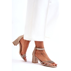 Sandálias com Salto Brilhante Golden Eenor dourado 3 Sandálias com Salto Brilhante Golden Eenor dourado 3