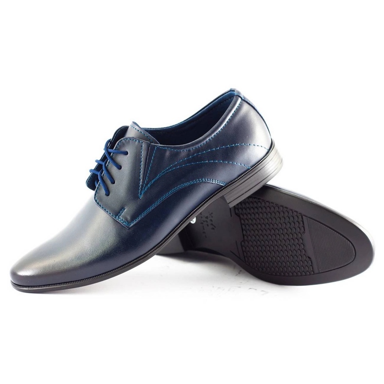 Olivier Sapatos de couro masculino 256 azul marinho 2