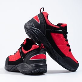 Sapatos de trekking de homem DK vermelhos preto 7
