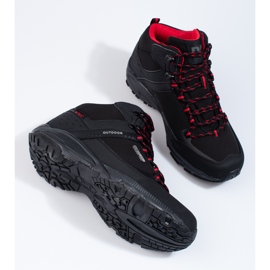 Sapatos de trekking de homem DK com atacadores e cano alto preto 1