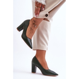 Sapatos clássicos de salto alto verde escuro Odessa 1