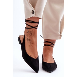 PG1 Sabrina feminina de camurça com cadarço preta Lilly Ann preto 2