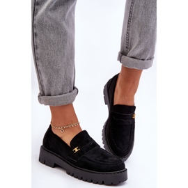 PS1 Mocassins de camurça com decoração Esperta preta preto 2