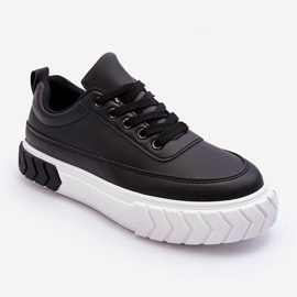 PG1 Tênis de plataforma clássico preto e branco Nannzie 1