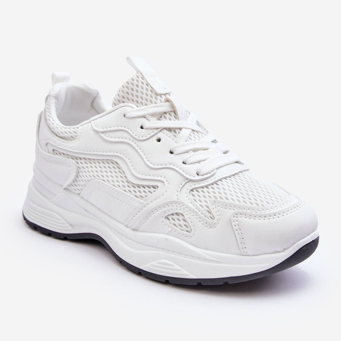 PG1 Sapatos esportivos femininos tênis plataforma branco Lomare 1
