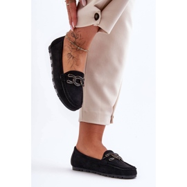 PG1 Mocassim feminino de camurça preto Appia 1