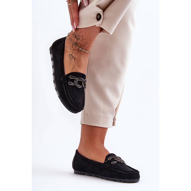 PG1 Mocassim feminino de camurça preto Appia 1