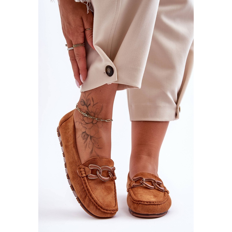 PG1 Mocassim feminino de camurça marrom Appia 1
