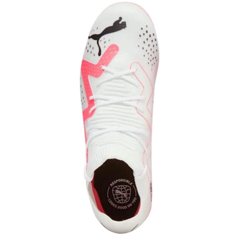Chuteira Puma Future Match FG/AG Jr 107384 01 branco branco 1