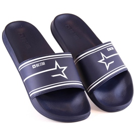 Chinelos esportivos masculinos Big Star MM174314 azul marinho branco 1