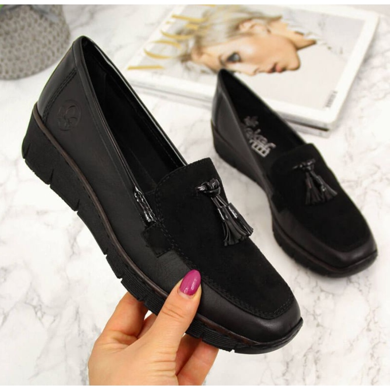 Rieker W RKR395 sapato de salto preto 1