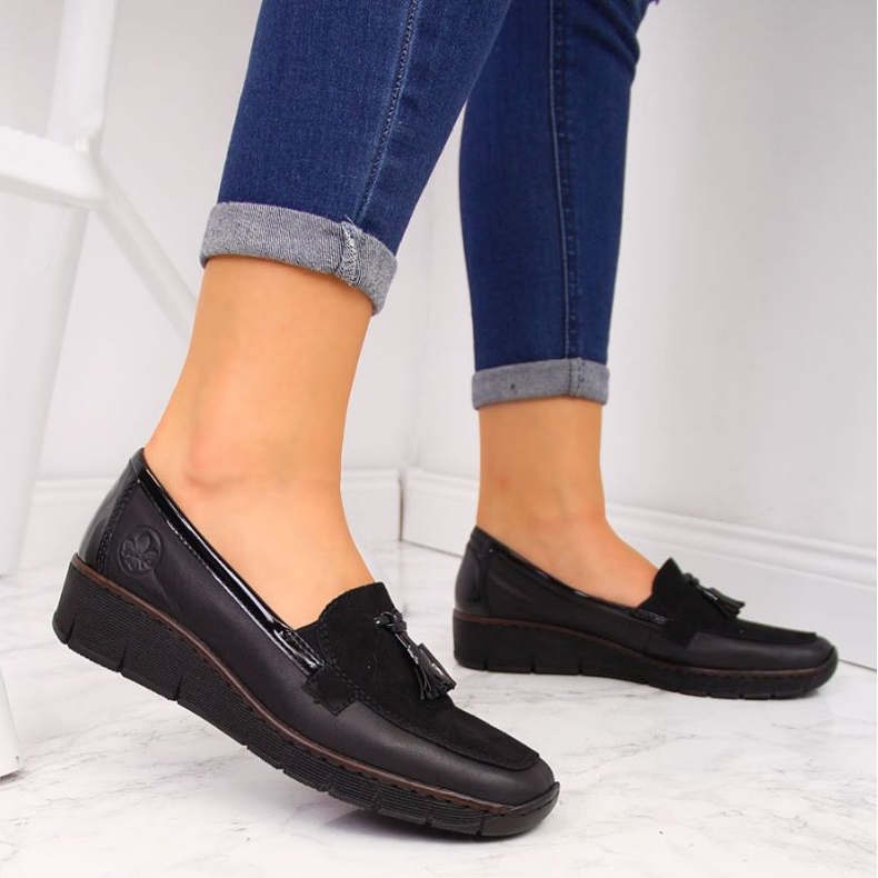 Rieker W RKR395 sapato de salto preto 2