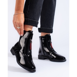 Botas clássicas pretas de salto baixo shelovet preto 1