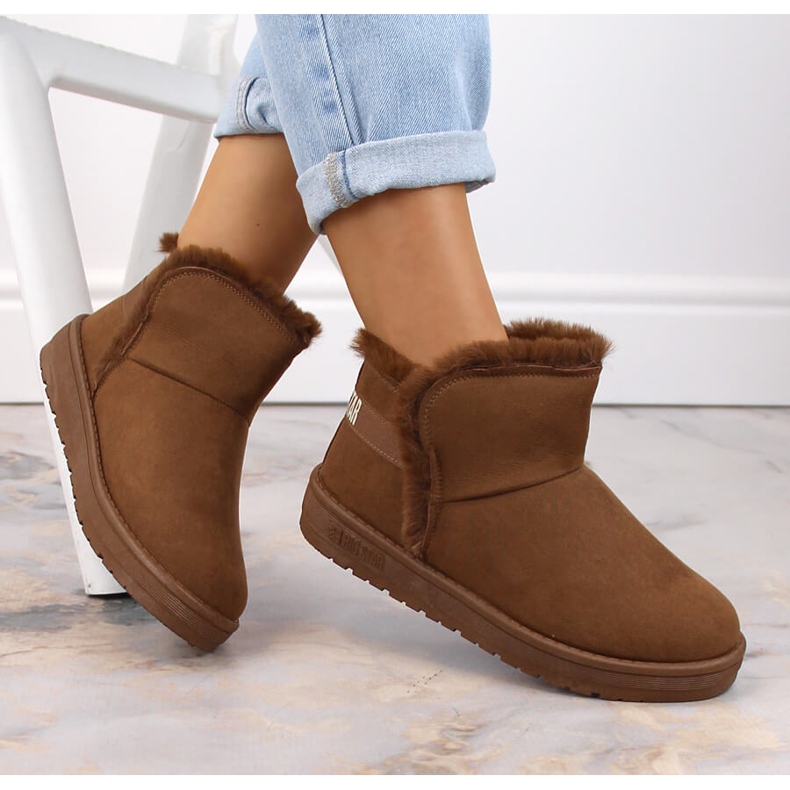 Botas de neve para mulher mukluki castanho Big Star KK274620 1